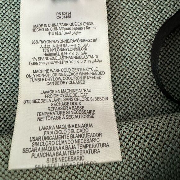 BCBGMAXAZRIA KELLY GREEN SCARLET INK-BLOCK SKIRT size M NWOT - Picture 5 of 9